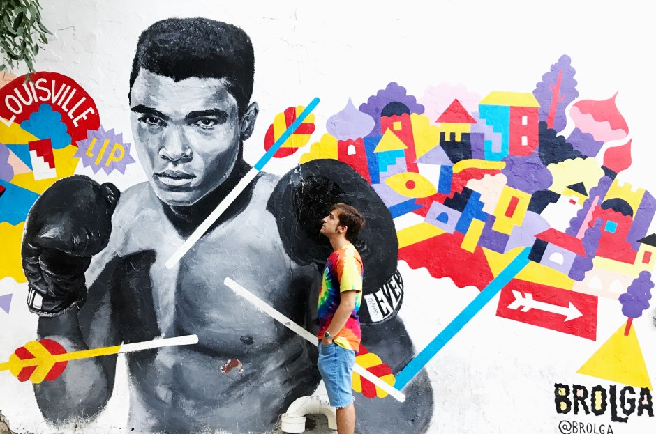 Grafiti de Muhammad Ali en Brooklyn, Nueva York